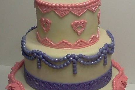 Princess theme fondant cake