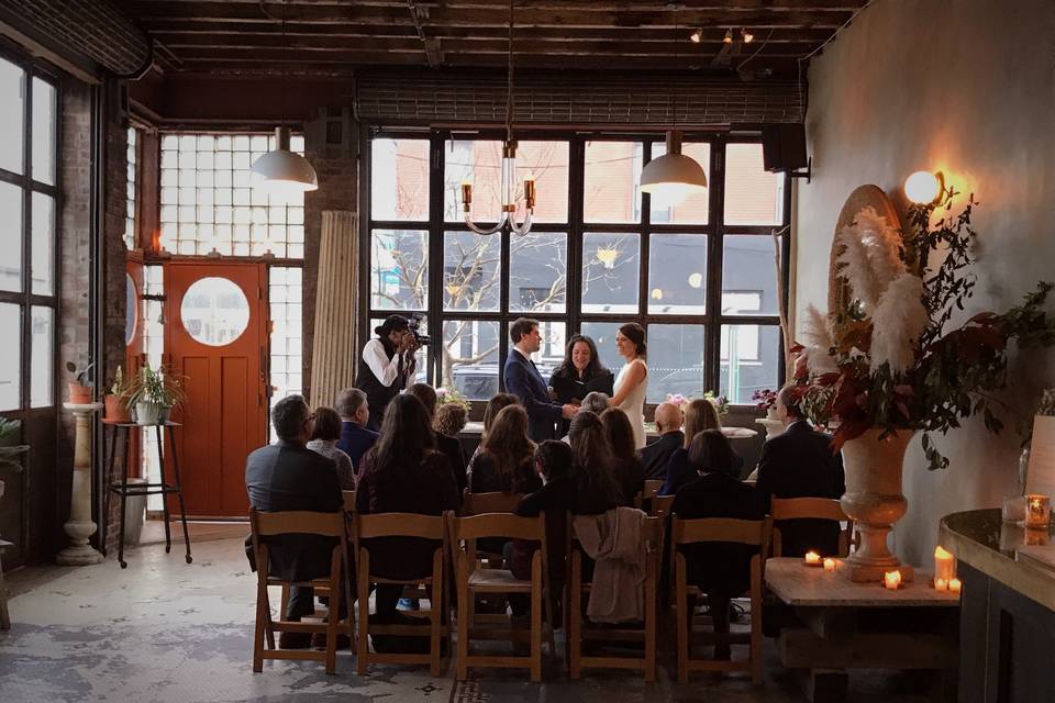 A ceremony for 20, front room