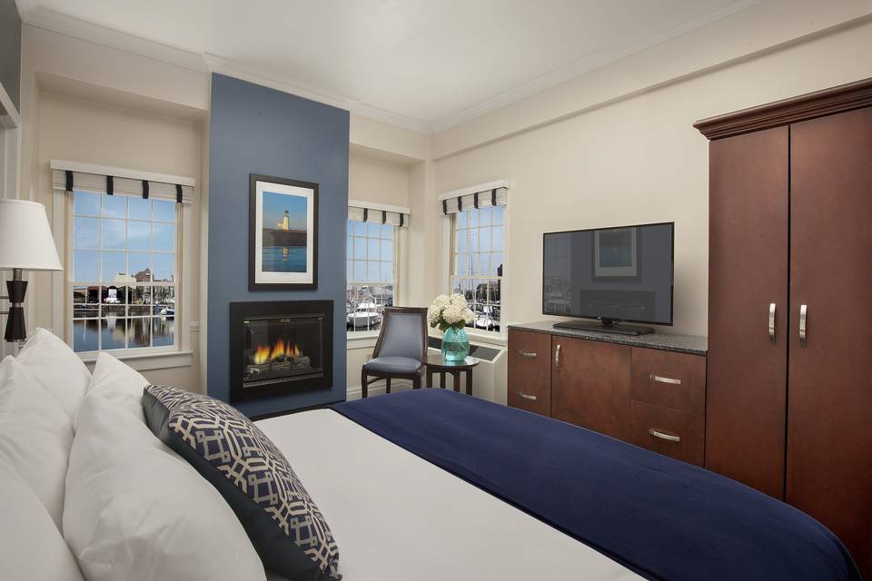 King Fireplace Guest Room