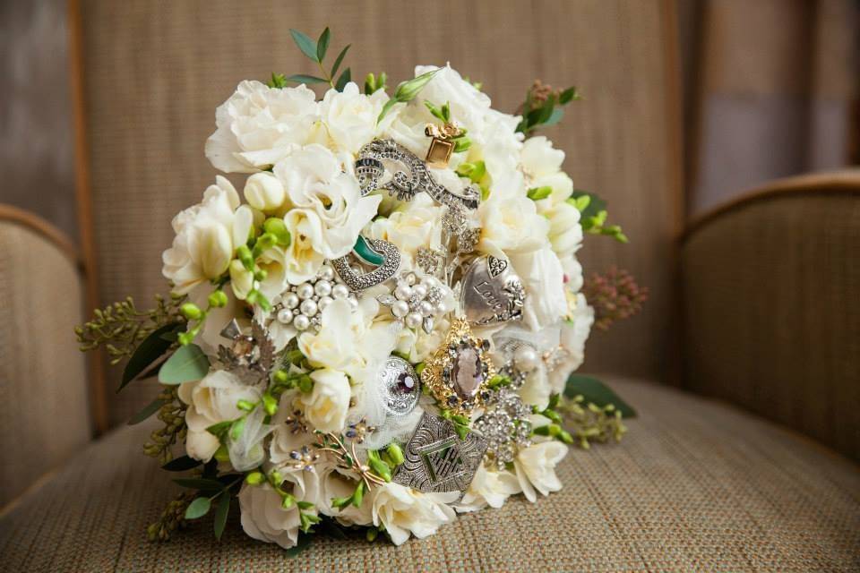 White round bouquet