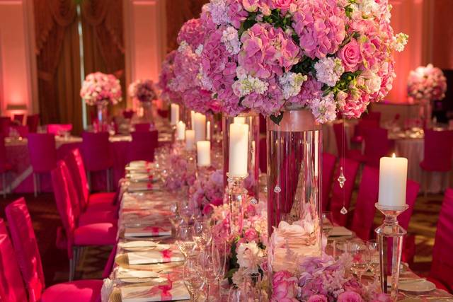 Pink table setup