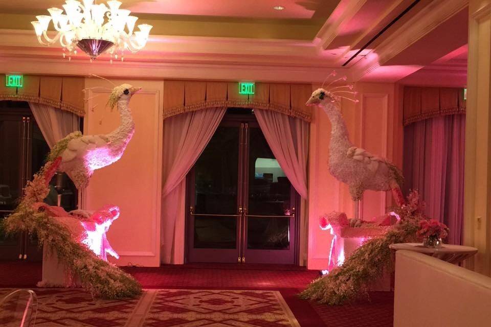 Pink reception setup