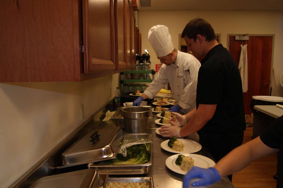 Culinary team at work