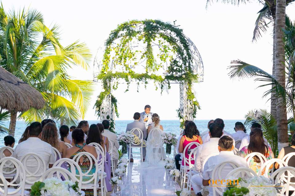 Ceremony in gazebo