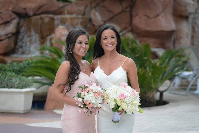 Bride and bridesmaids