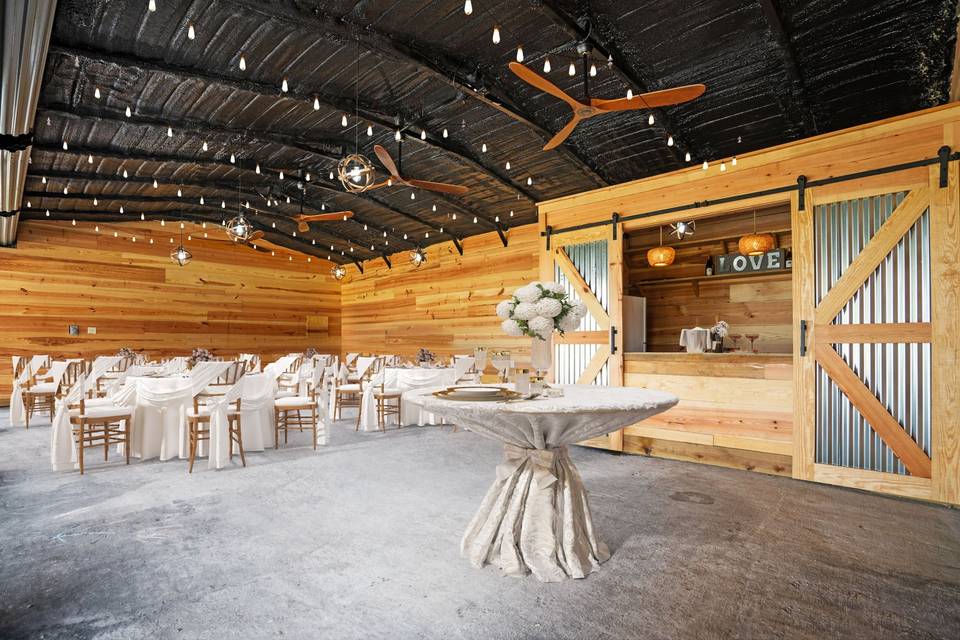Inside & outdoor covered space