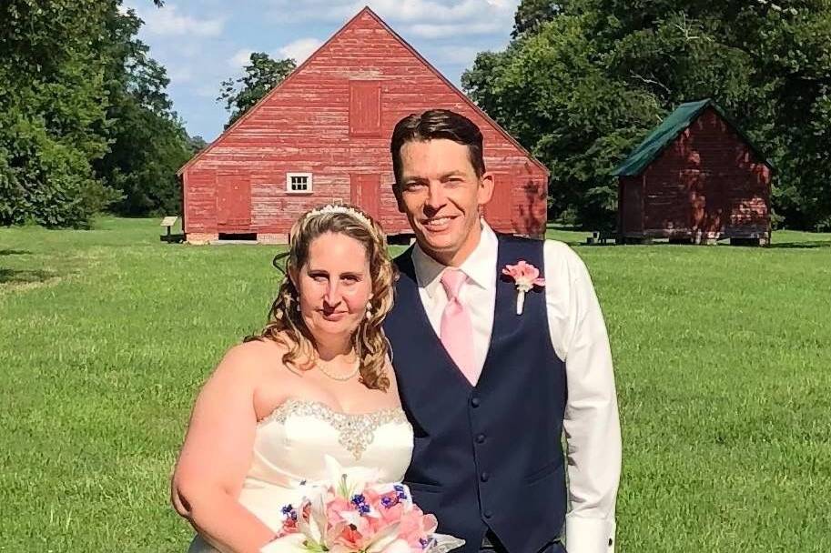 The bride and groom