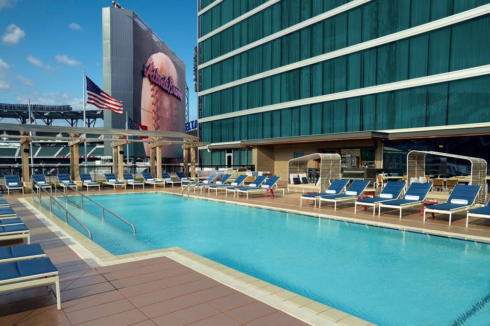 Relax and soak up some rays at our elevated pool deck