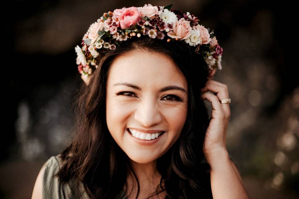 Bridal floral crown