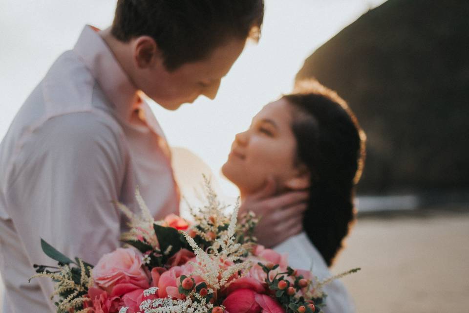 Spring beach Elopement