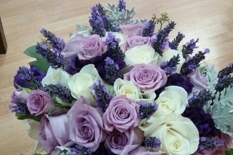 Lavender bridal bouquet