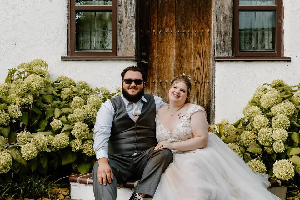 The bride and groom