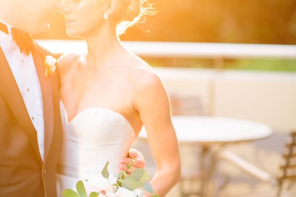 Simple heart neckline wedding dress