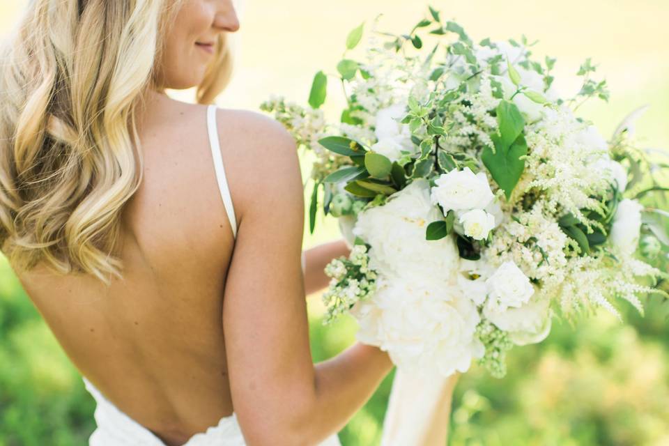 Low back wedding dress