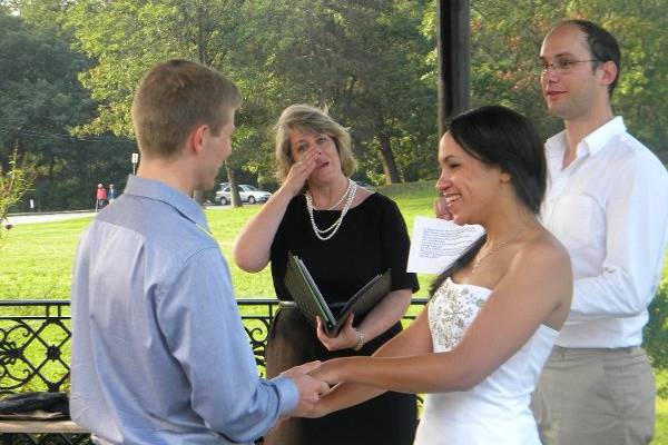 An emotional exchange of vows