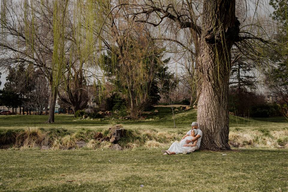 Couple under the tree