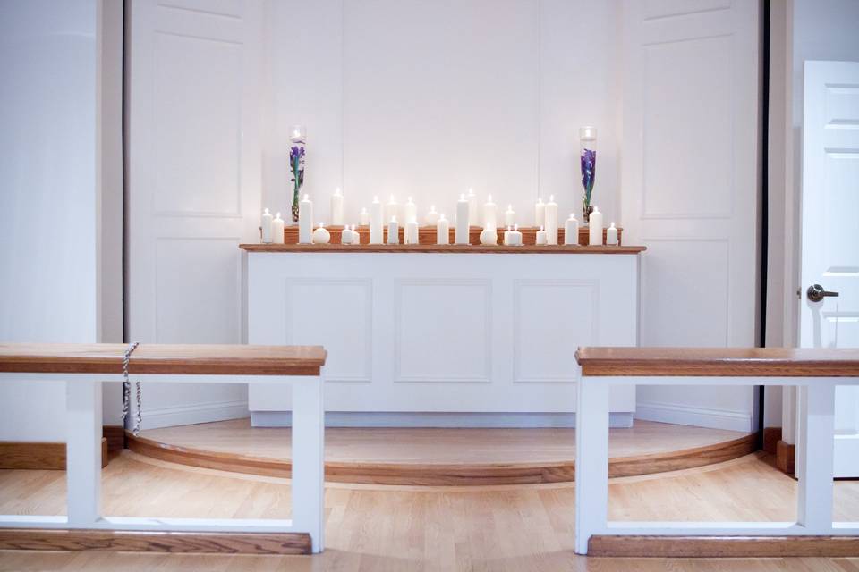 Altar with candles