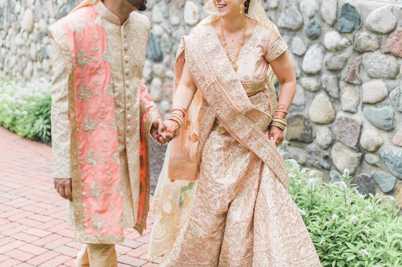 Peach Indian Wedding