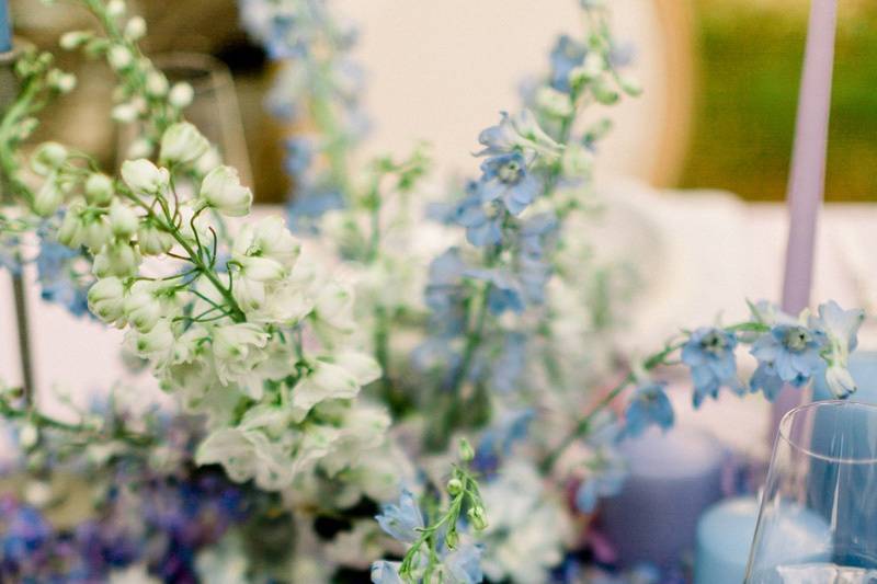 Purple and Blue Table Design