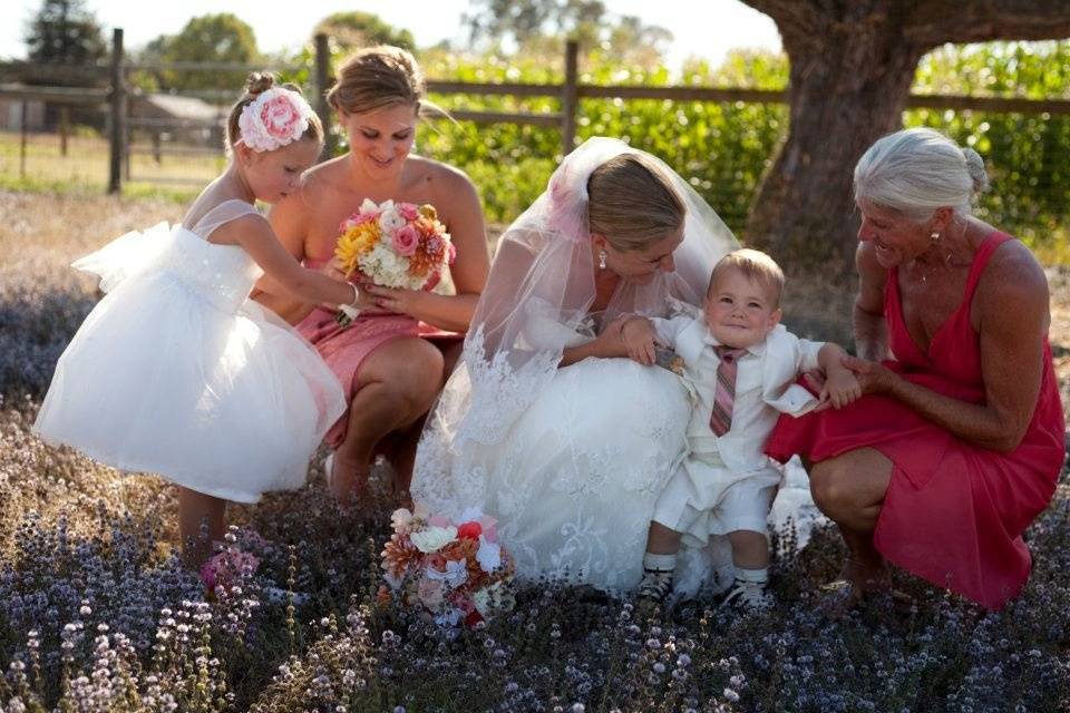 Bride with babies