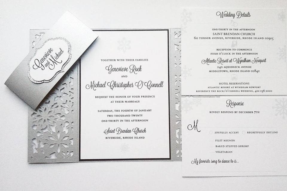 Snowflake invitation