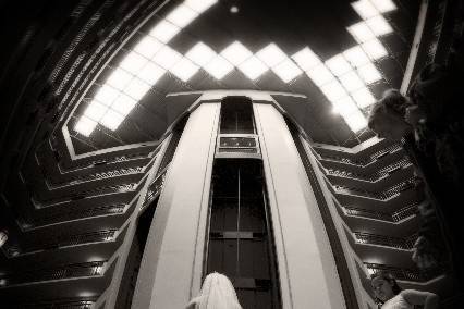 Our large glass atrium is a popular site for wedding photos.