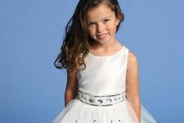 Tulle Flower Girl Dress with Rhinestones - $55 Available in Many Colors!