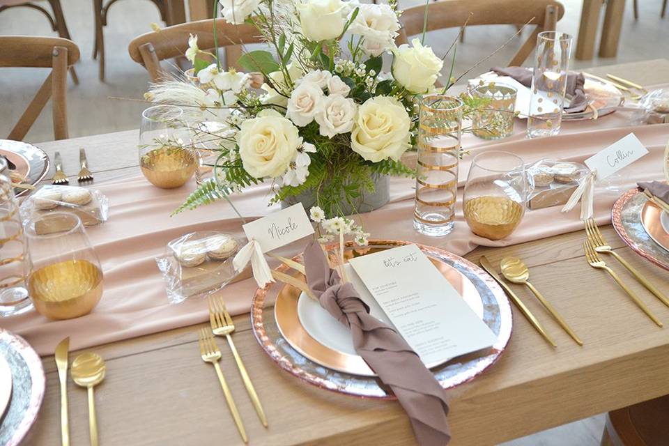 Blush and mauve decor