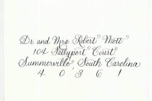 Calligraphy by Jennifer Taylor