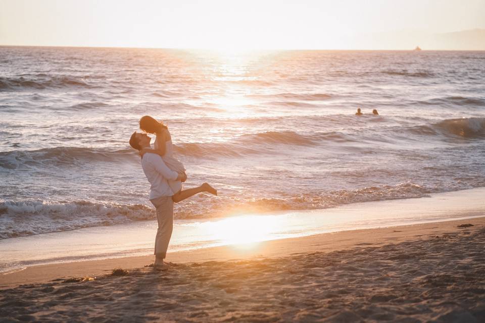 Sunset engagement photography