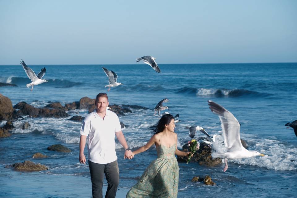 Whimsical wedding couple sessi