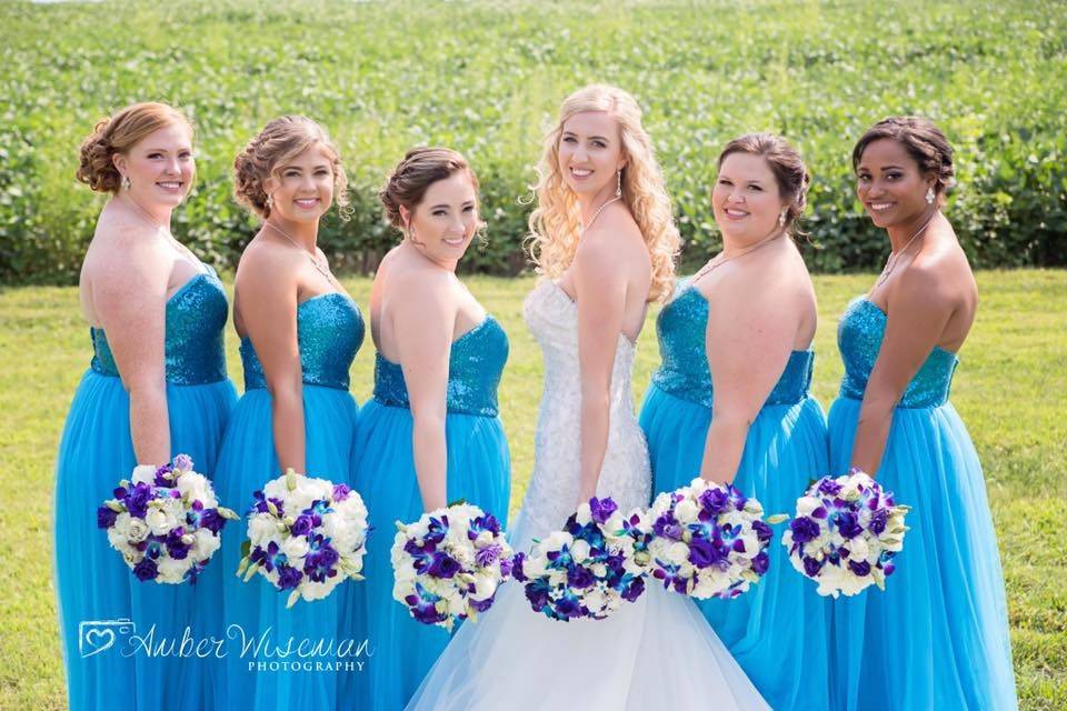 Dress and Bridesmaids by Best Bride Prom & Tux. Photo by Amber Wiseman Photography.