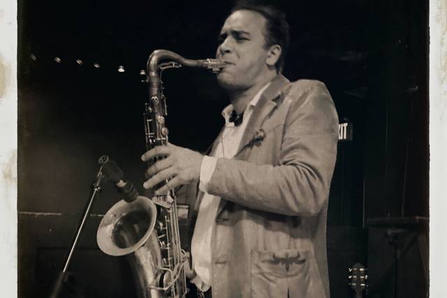 Playing sax on Frenchmen Street