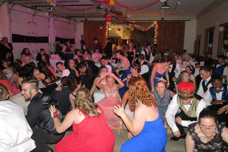 Wedding crowd on the dance floor