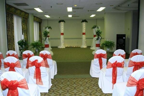 Wedding ceremony area