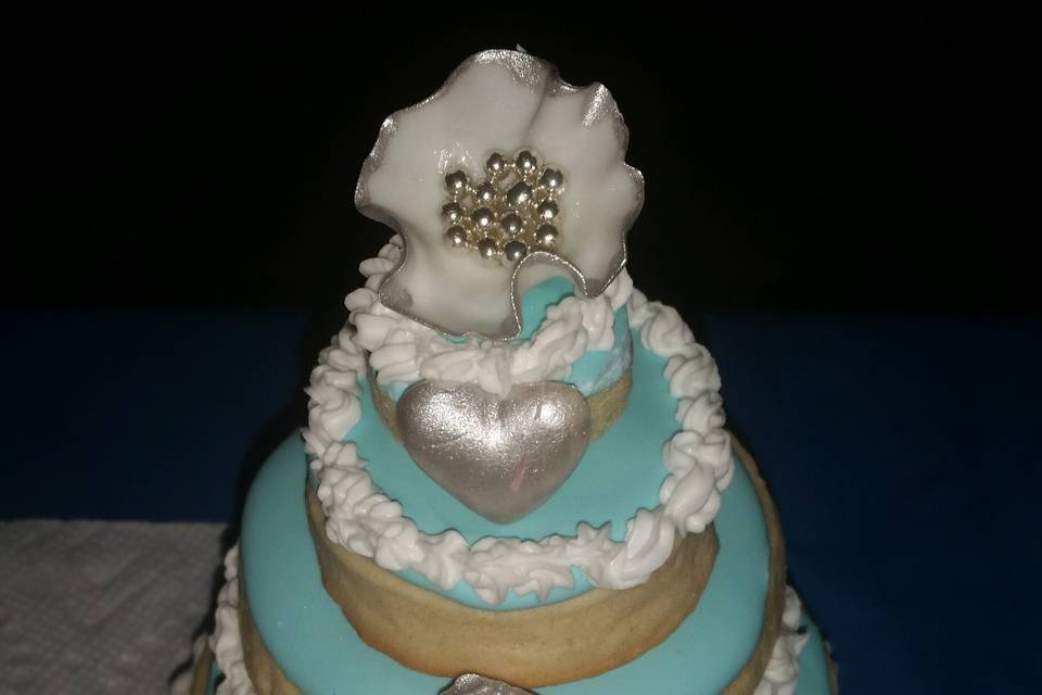 Tiffany colored Cookie Cake