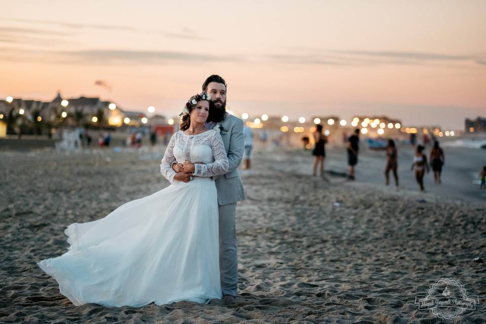 Wedding photo shoot at the beach