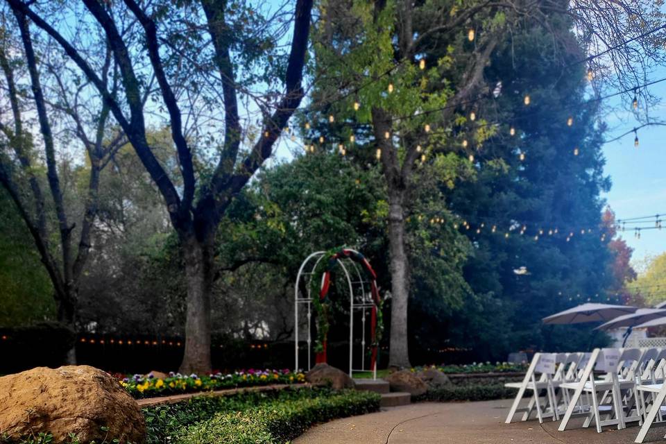 Patio ceremony site