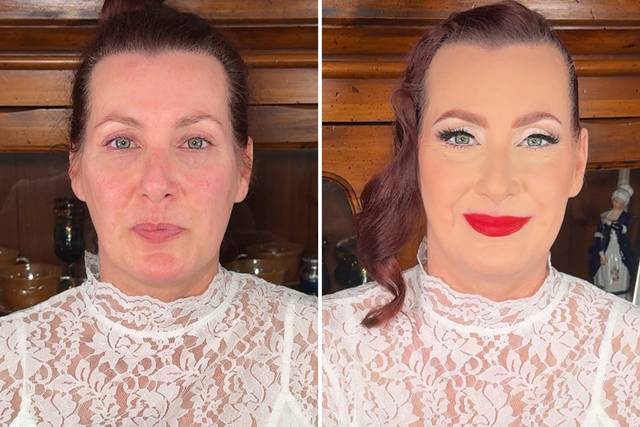 Bridal trial pinup glam