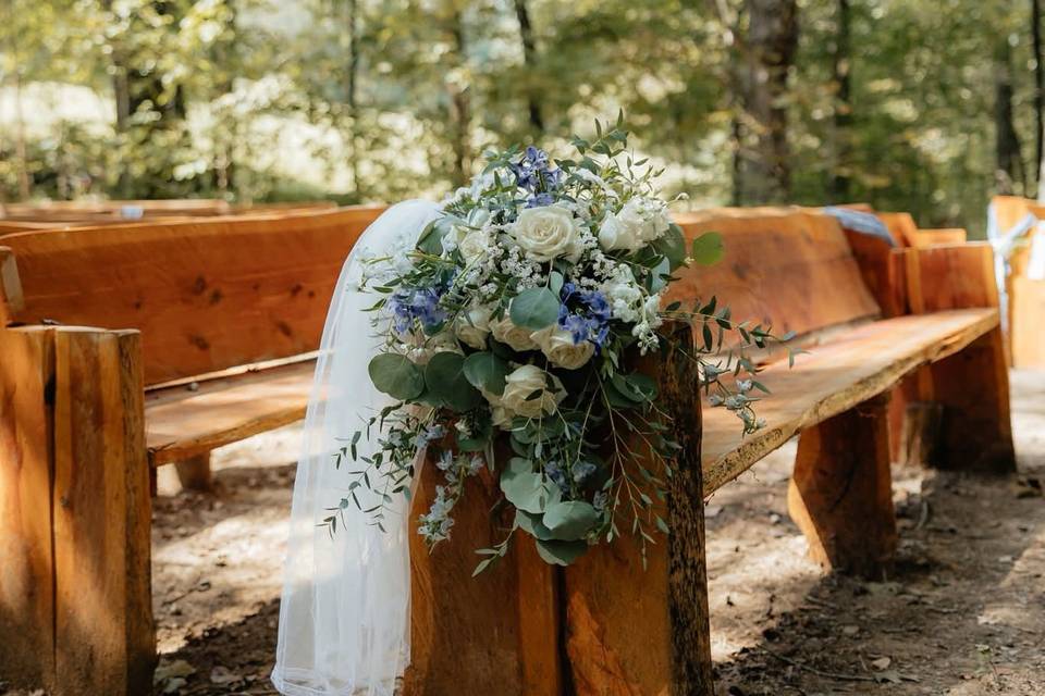 Native cedar handmade pews