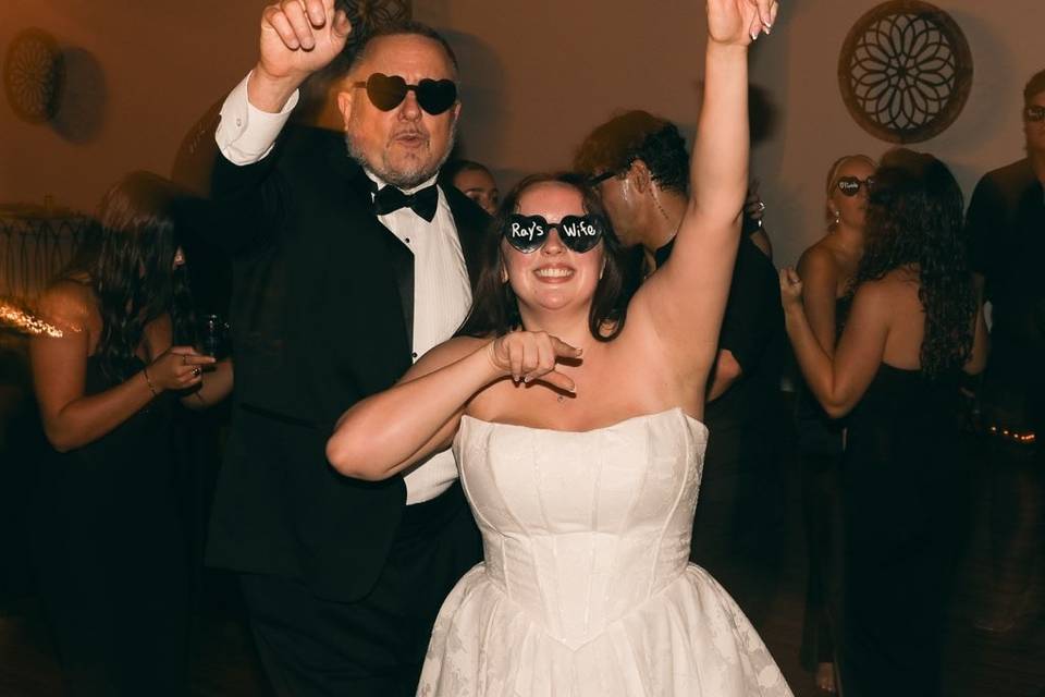 Dance party with dimmable ligh