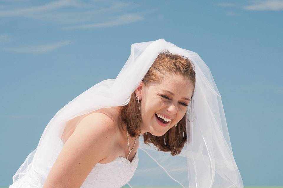 Happy bride photograph taken at the Casa Ybel Resort on Sanibel Island