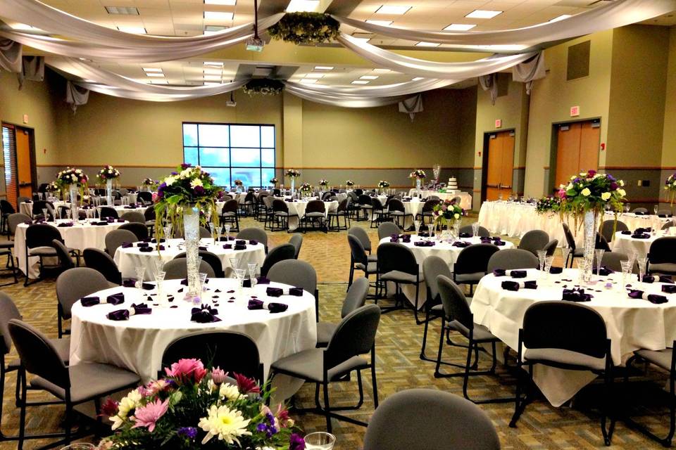 Reception hall setup