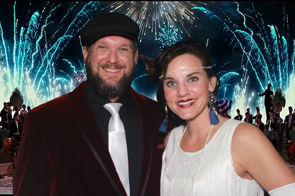 Fireworks background - Lucky Photo Booth