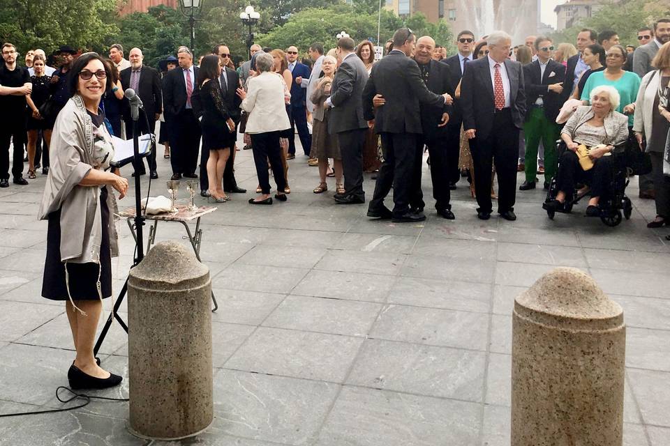 Ceremony in Washington Sq Park