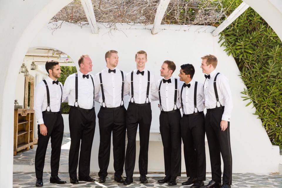 The groom with his groomsmen