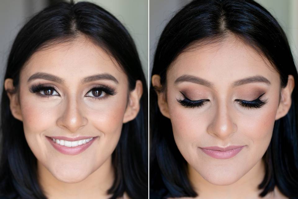 Matte Neutral smokey makeup