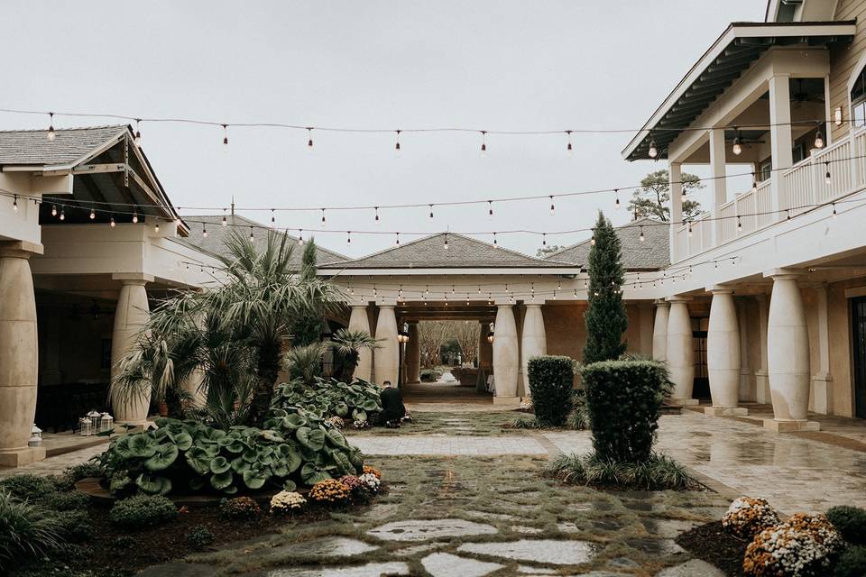 Rainy courtyard