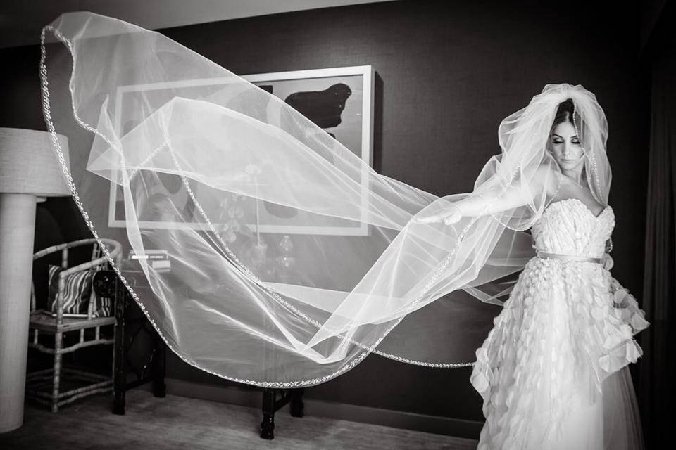 Black and white bride