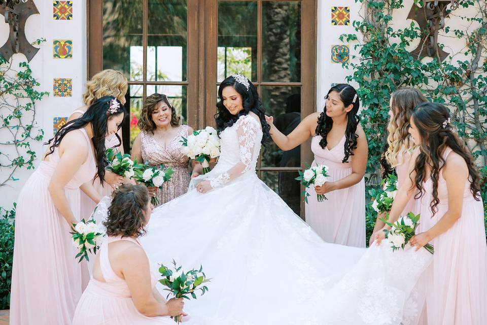 Bride and her ladies